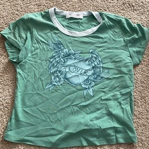 Free people green baby tee